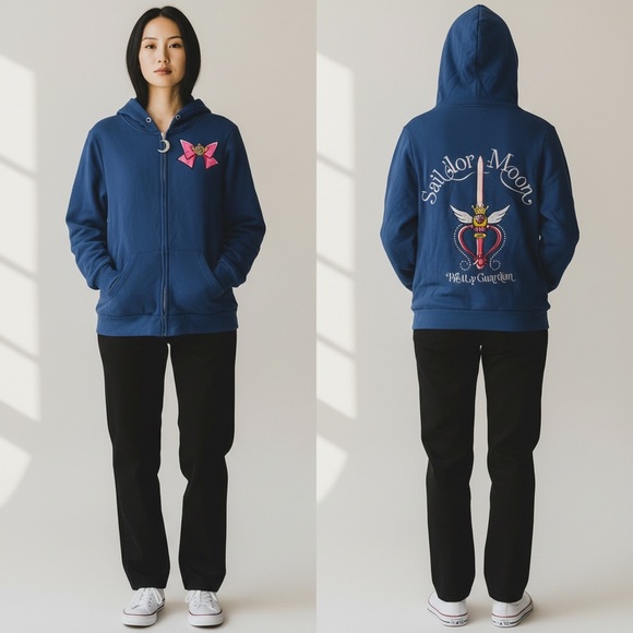 Boxlunch Sweaters - Sailor Moon Women's Navy Hoodie